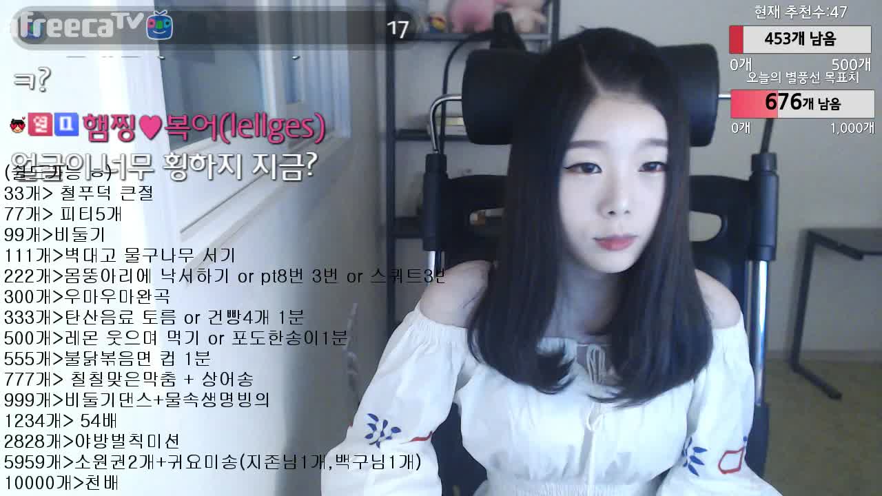 [생]신입여캠 28일차 bj햄찡>불닭철회사건