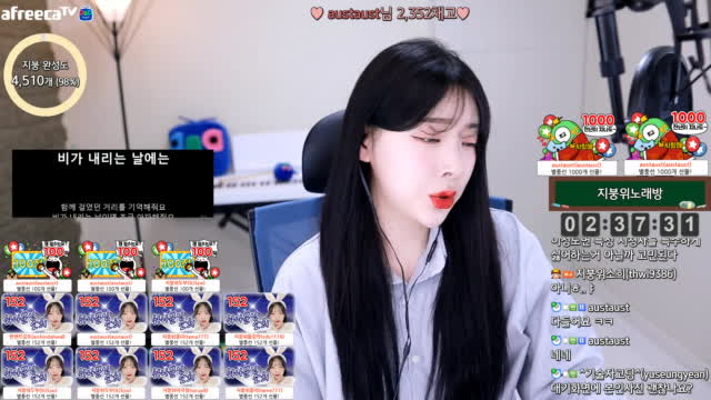 210419) 비가 내리는 날에는 - 지붕위소희